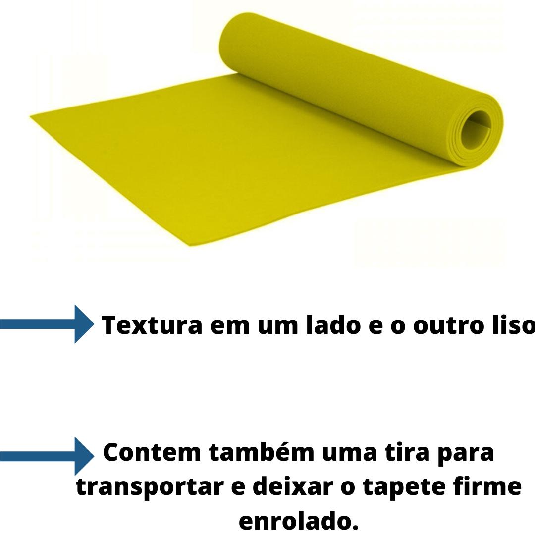 Tapete Yoga Amarelo Kallango 145x55x1cm